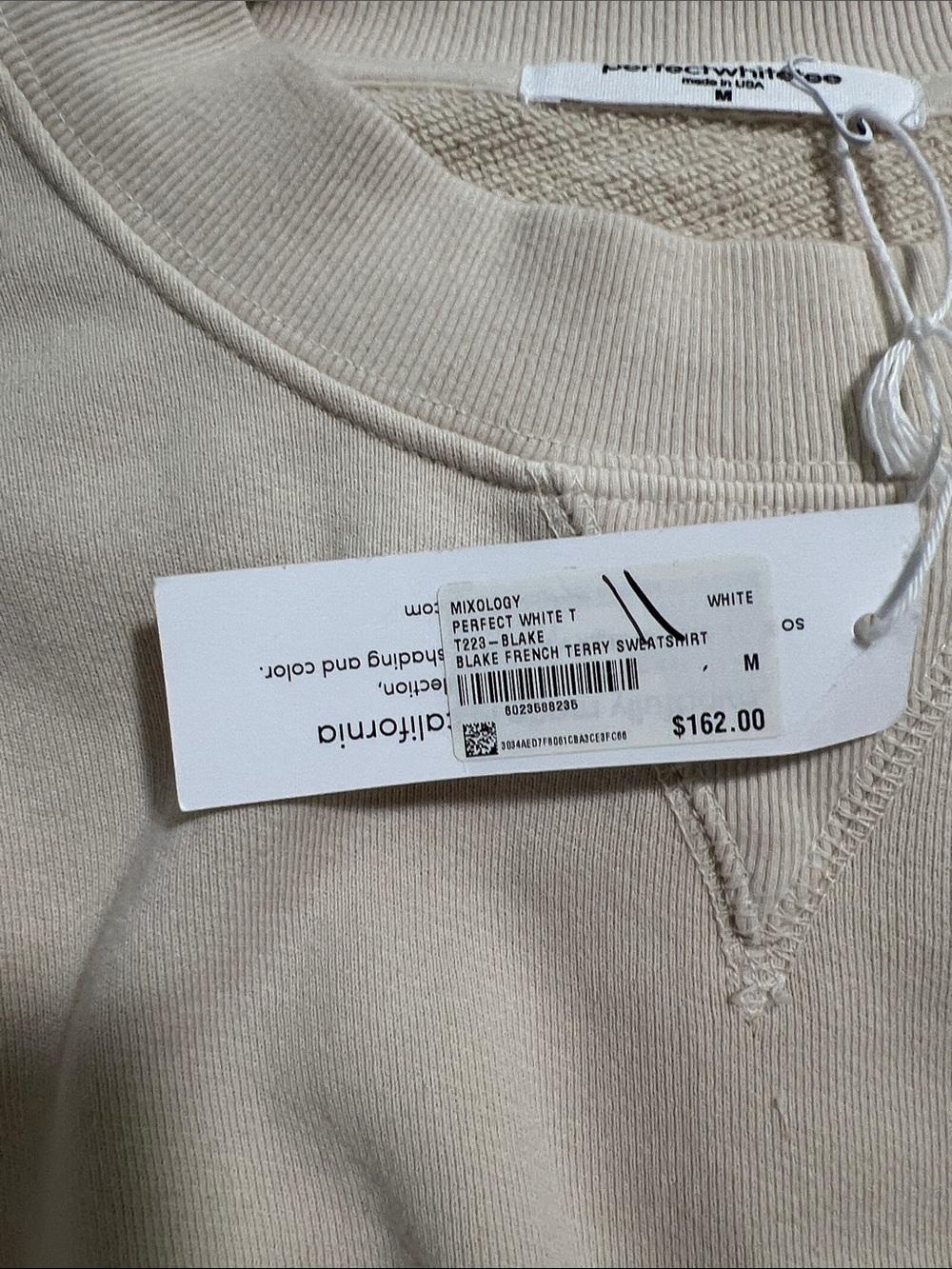 NWT Perfectwhitetee Sugar Blake French Terry Oversized Crew Medium - Picture 7 of 10